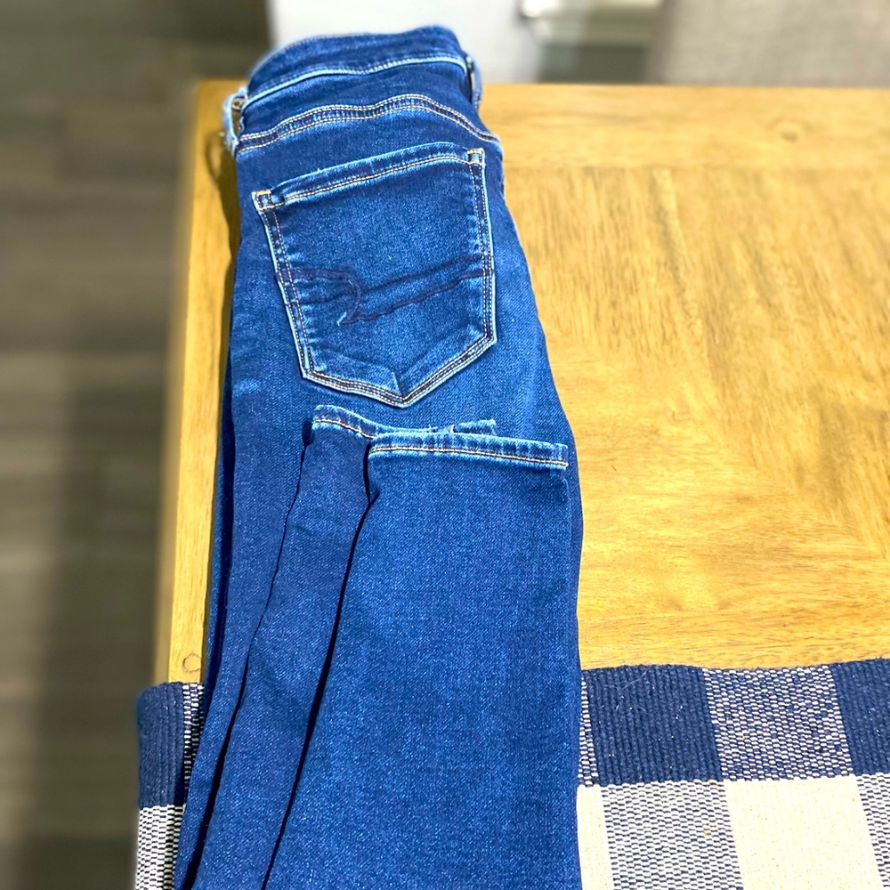 American eagle dark ripped covered jeans - Picture 2 of 3